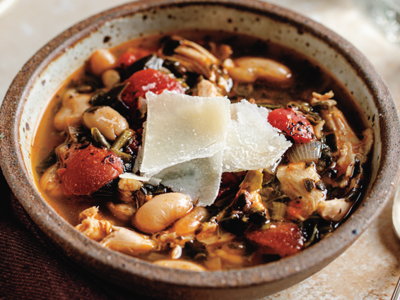 Tomato, Spinach, Cannellini Bean, and Chicken Soup Recipe